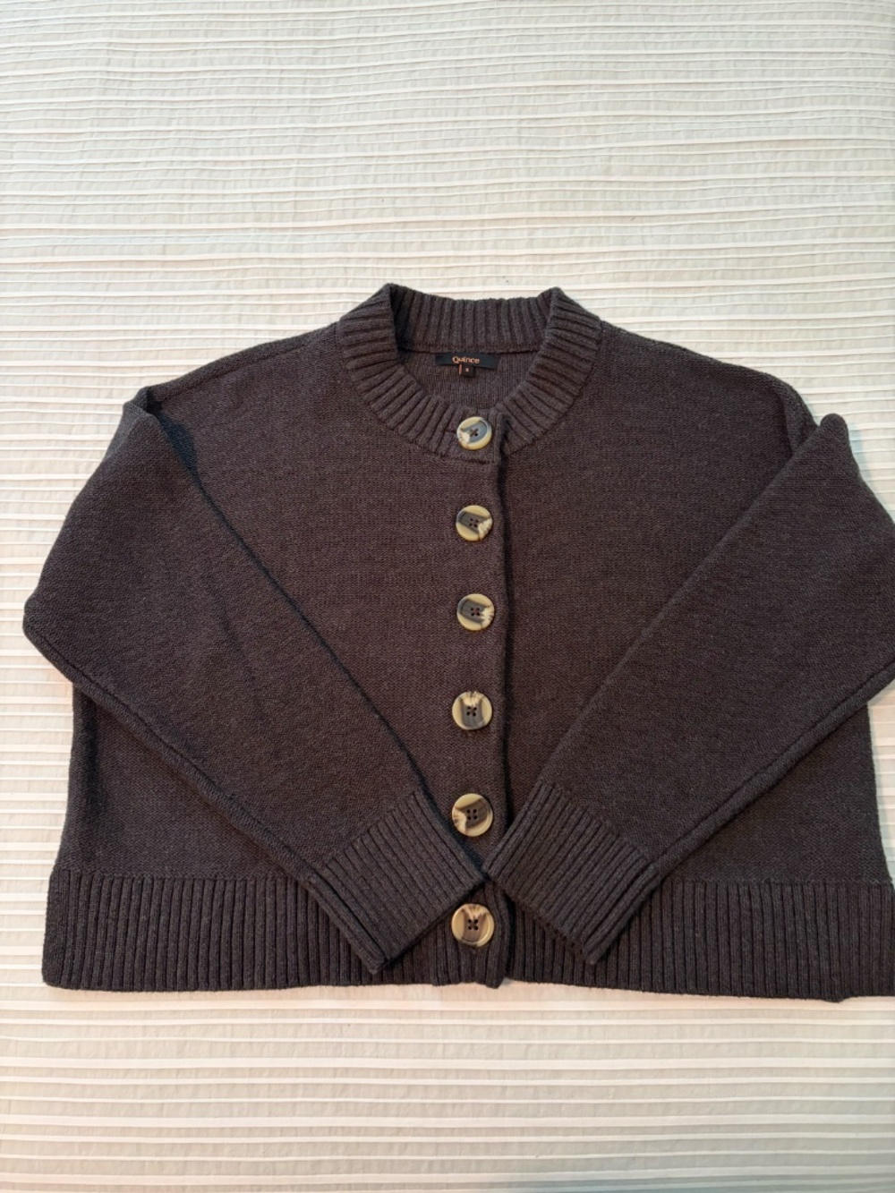 QUINCE Charcoal Gray Cardigan